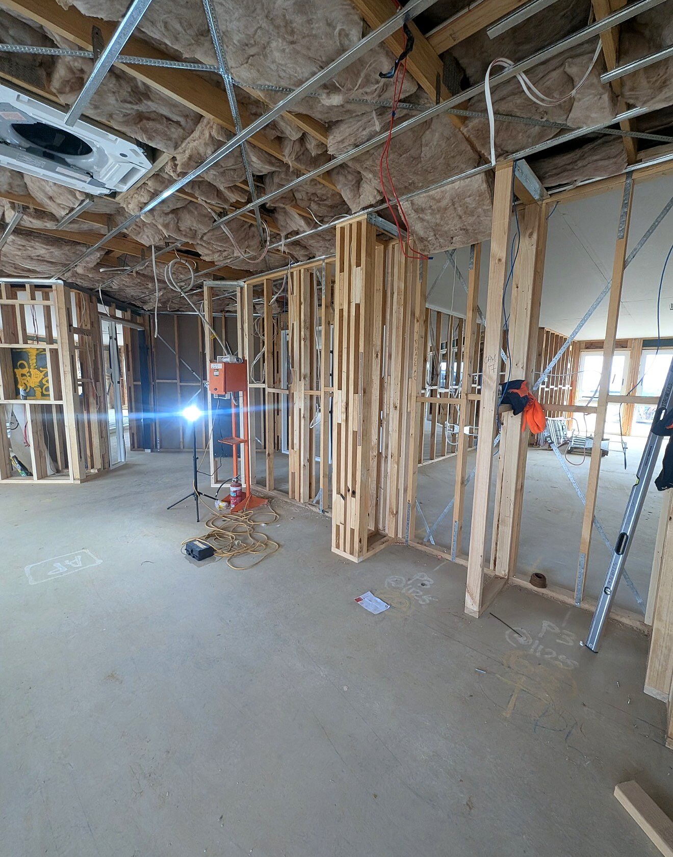 Internal stud-wall framing on the Shape Homes Port Melbourne project